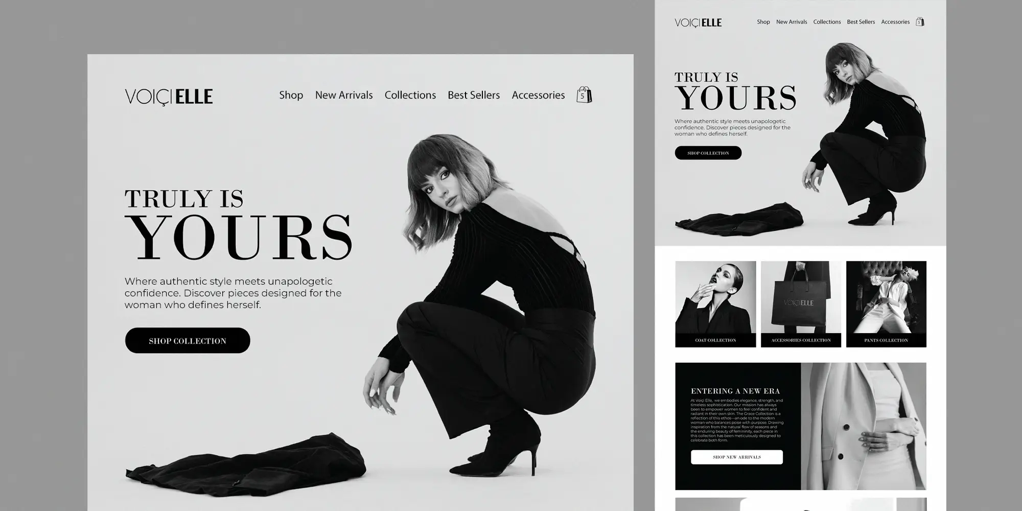 Voici Elle fashion website design